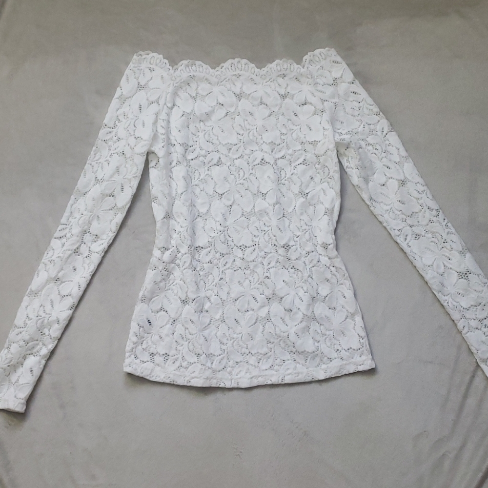 Off the shoulder lace top